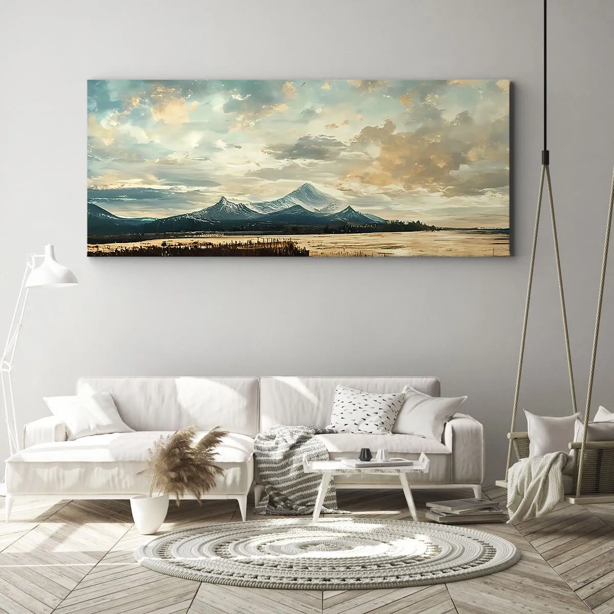 Schilderen op canvas - Onder bescherming van de hemel - 120x50 cm