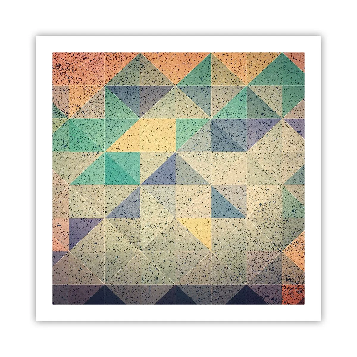 Poster - Republiek van driehoeken - 60x60 cm