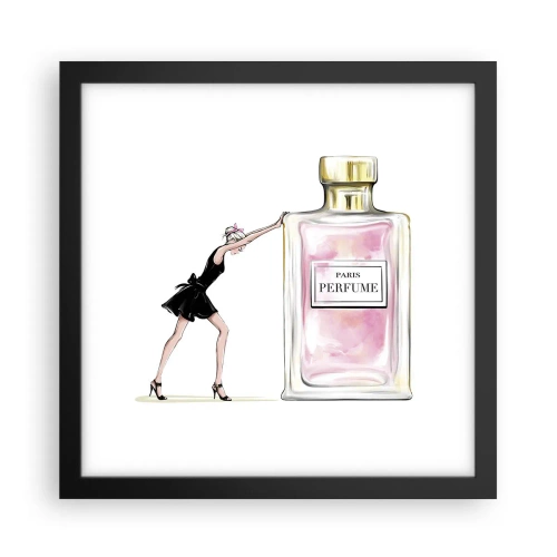 Poster in een zwarte lijst - De essentie van vrouwelijkheid - 30x30 cm