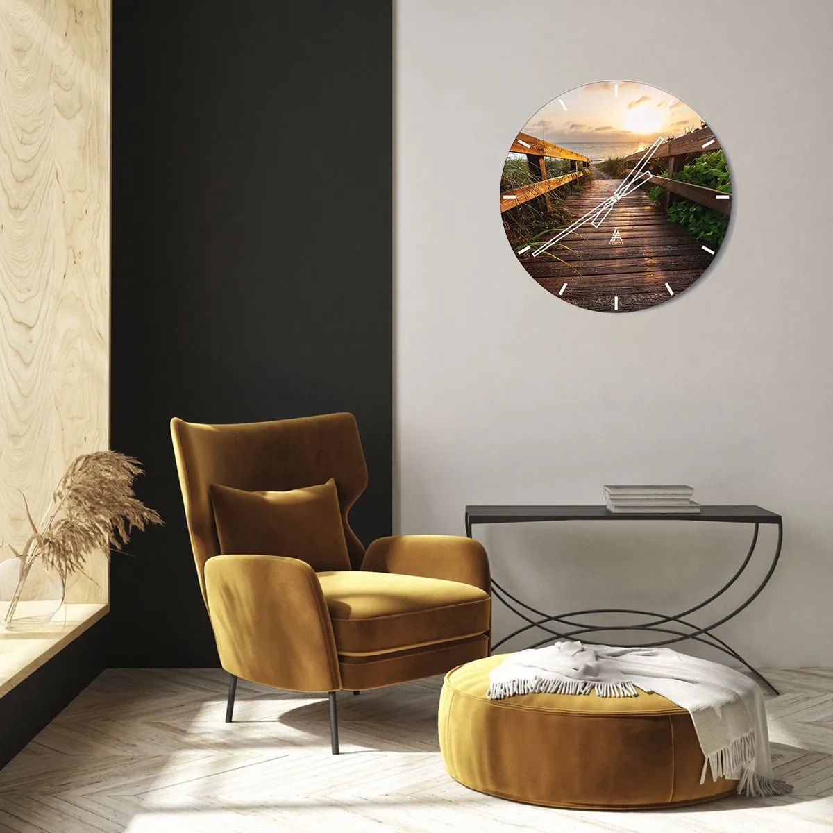 Wandklok - Klok - En direct naar de kust - 30x30 cm