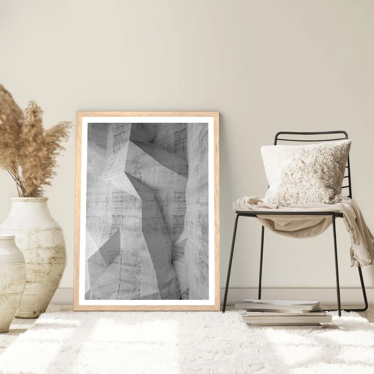 Een poster in een licht eiken lijst - Een echte uitdaging - 50x70 cm