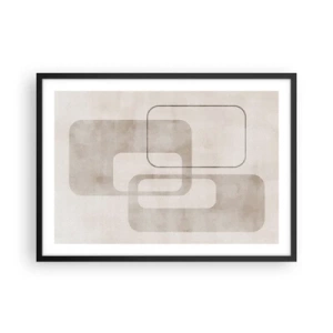 Poster in een zwarte lijst - Geometrische voeg - 70x50 cm