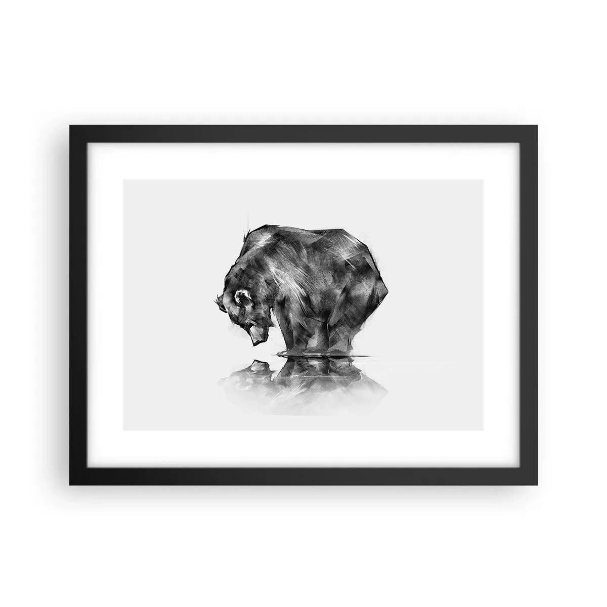 Poster in een zwarte lijst - Leuk om een geliefde persoon te zien - 40x30 cm