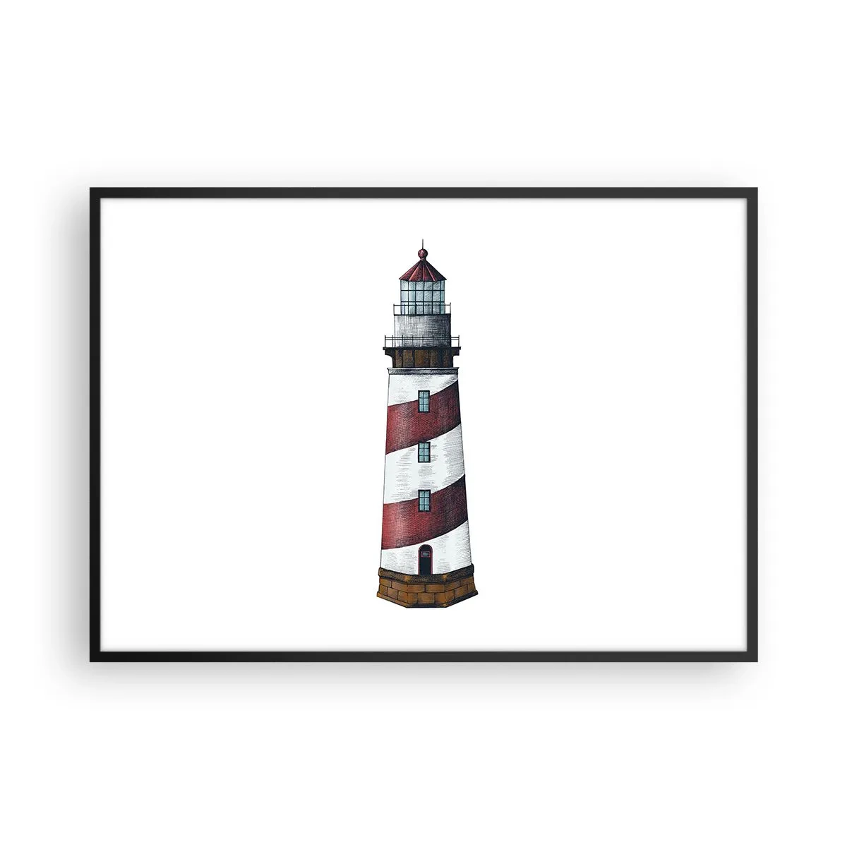 Poster in een zwarte lijst - Altijd op zijn hoede - 100x70 cm