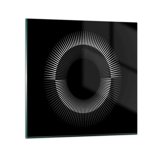 Schilderen op glas - Zwarte zon - 60x60 cm