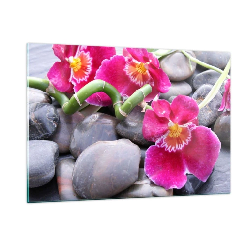 Schilderen op glas - Kou en hitte - 120x80 cm