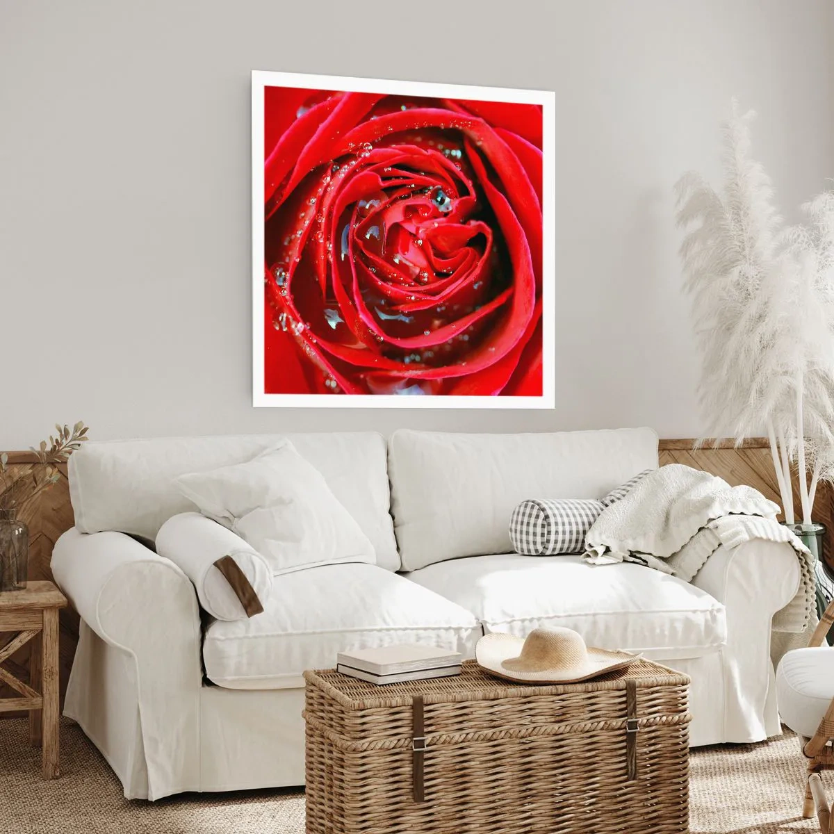 Poster - In de dauwdruppels - 60x60 cm