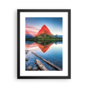 Poster in een zwarte lijst - Warmte en koude - 30x40 cm