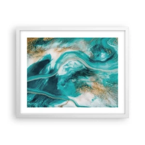 Poster in een witte lijst - De rivier van goud - 50x40 cm