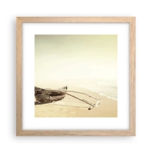 Een poster in een licht eiken lijst - Geheugen van de Stille Zuidzee - 30x30 cm