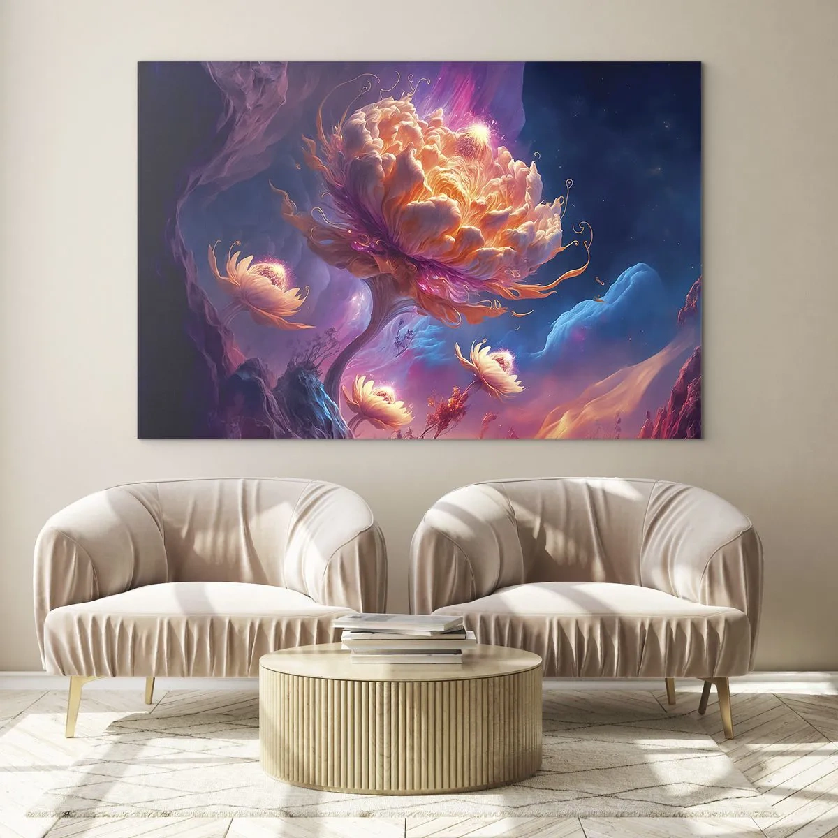 Schilderen op glas - Andere wereld - 120x80 cm