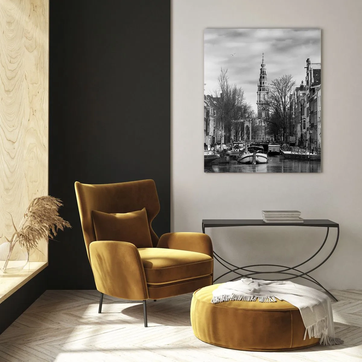 Schilderen op glas - Amsterdamse sferen - 70x100 cm