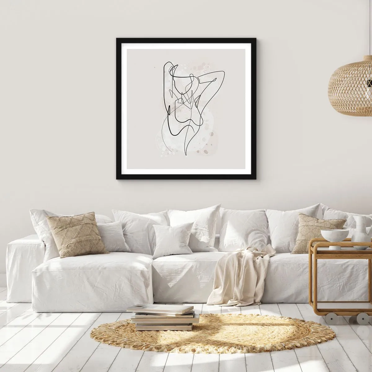 Poster in een zwarte lijst - De kunst van het verleiden - 40x40 cm