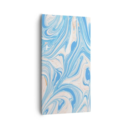 Schilderen op canvas - Moeras in turkoois - 55x100 cm