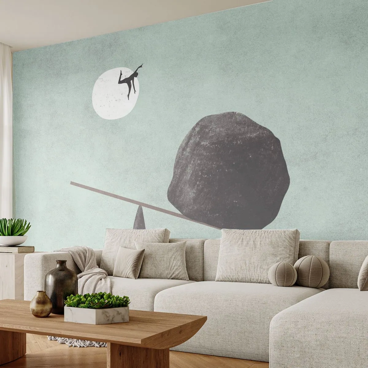 Fotobehang Premium Canvas - Vervulde dromen - Abstractie, Deel, Man - 100x70 cm