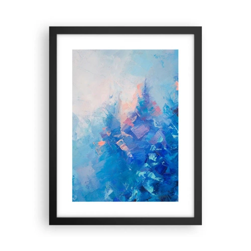 Poster in een zwarte lijst - Winter abstractie - 30x40 cm