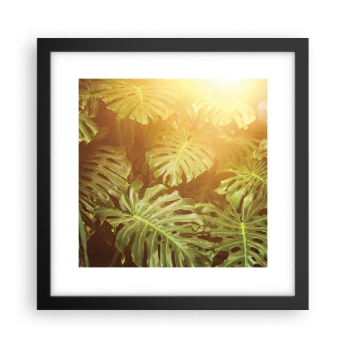 Poster in een zwarte lijst - In het groen treden... - 30x30 cm