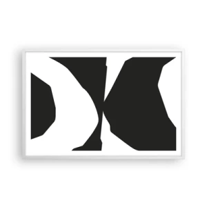 Poster in een witte lijst - Positief – negatief - 91x61 cm