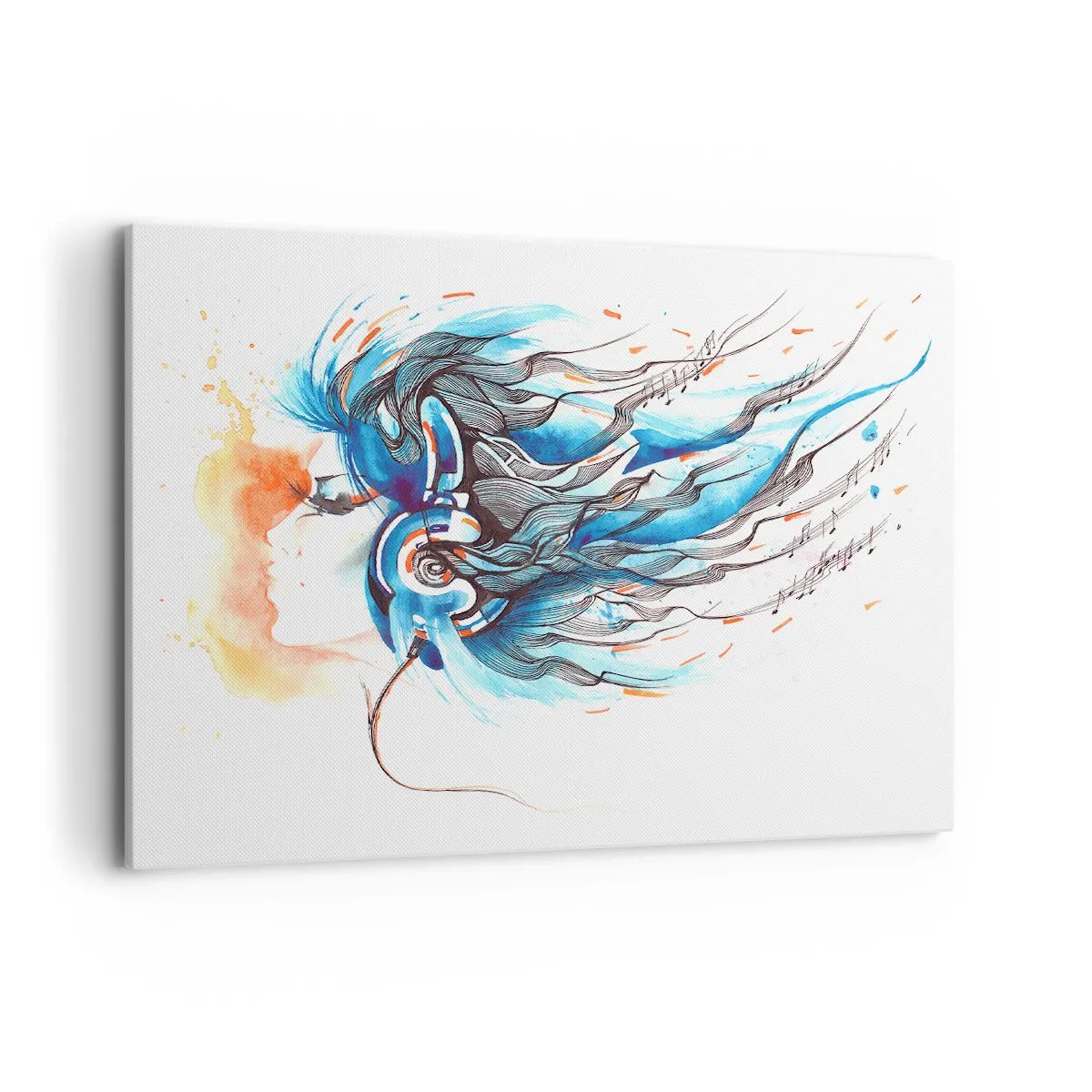 Schilderen op canvas - Laat de muziek spelen - 100x70 cm