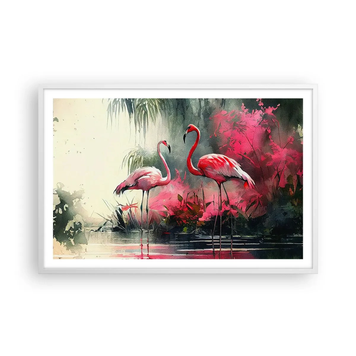 Poster in een witte lijst - Een les in natuurlijke gratie - 91x61 cm