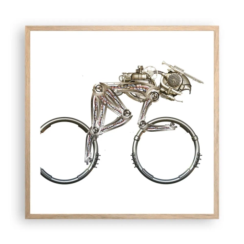 Een poster in een licht eiken lijst - Een prachtige machine - 60x60 cm