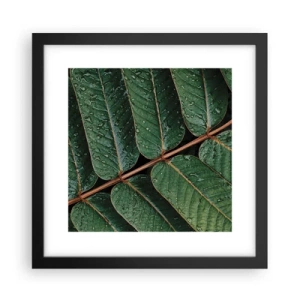 Poster in een zwarte lijst - In een groen ritme - 30x30 cm