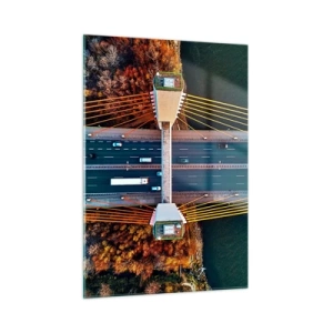 Schilderen op glas - BEYOND the waters, beyond the forest - 50x70 cm