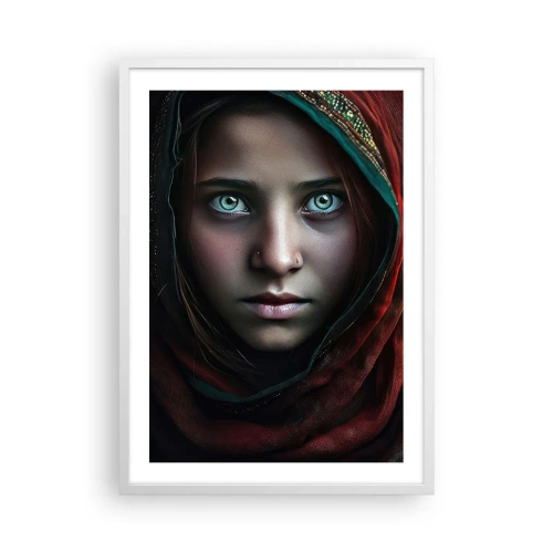Poster in een witte lijst - Oosterse prinses - 50x70 cm