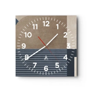 Wandklok - Klok - Een compositie van eenvoud en rondheid - 30x30 cm