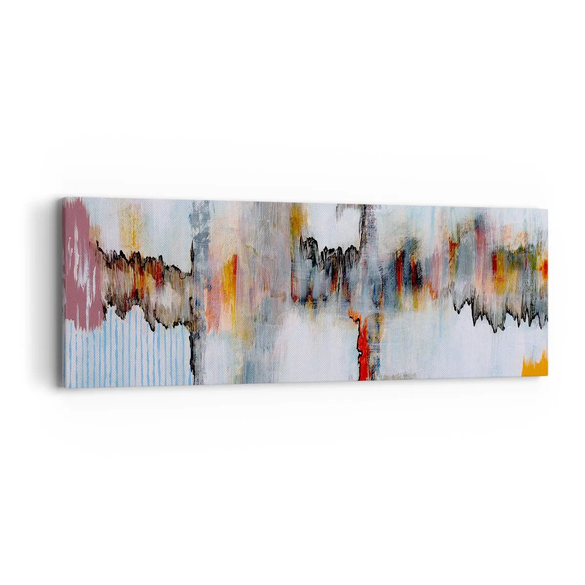 Schilderen op canvas - Een stok op het water - 90x30 cm