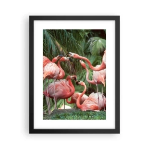 Poster in een zwarte lijst - Middag roddels - 30x40 cm