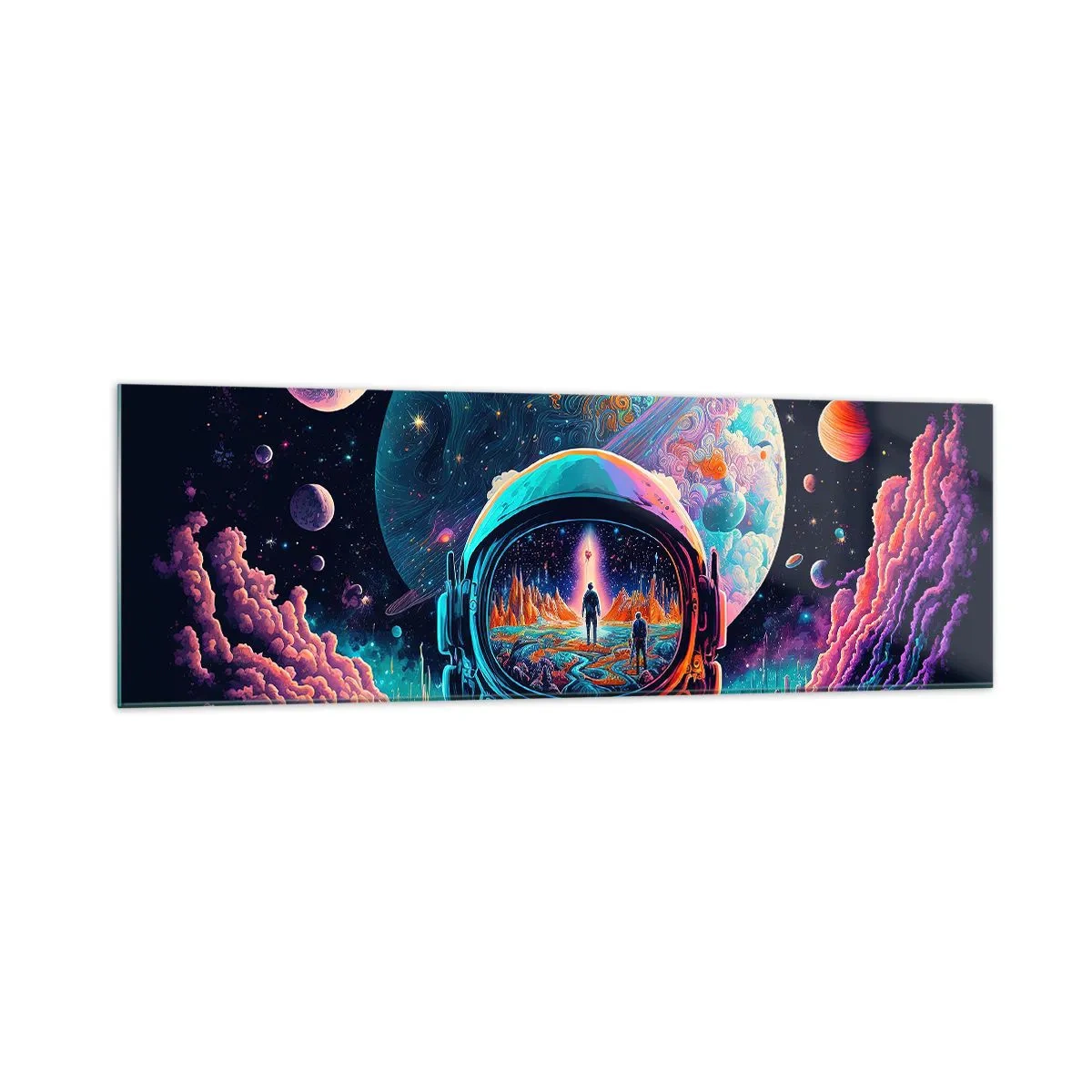 Schilderen op glas - Filosofen hebben er niet van gedroomd - 160x50 cm