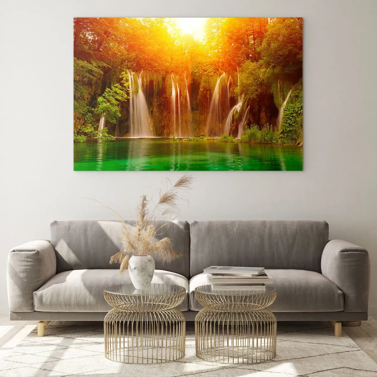 Schilderen op glas - In de zon en in de schaduw - 100x70 cm
