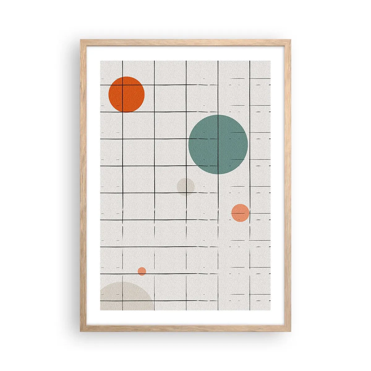 Een poster in een licht eiken lijst - Gevangen. Wij of zij? - 50x70 cm