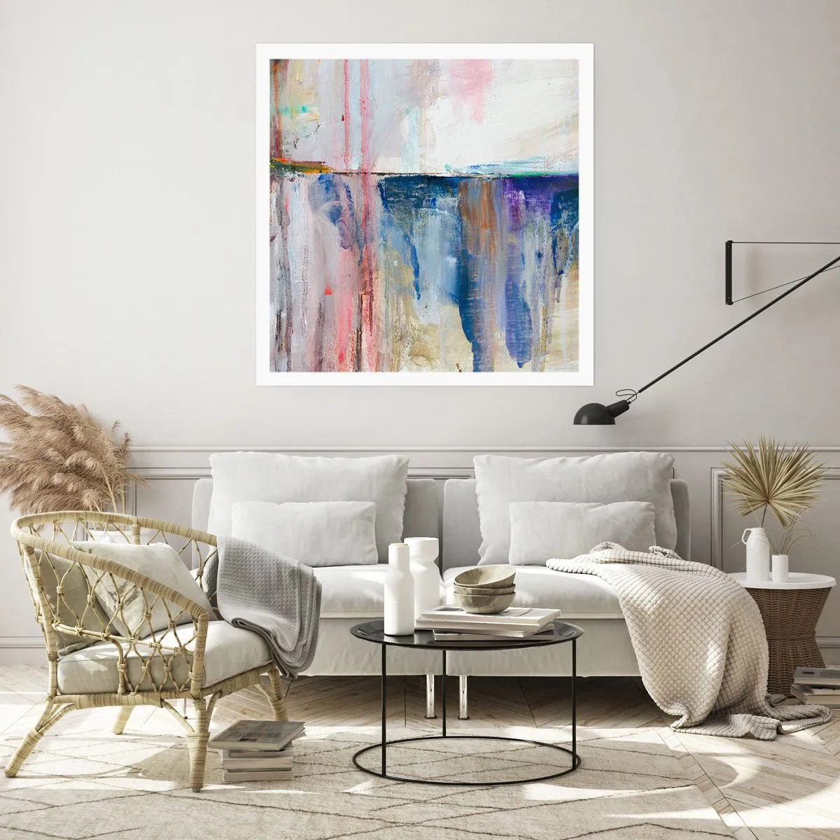 Poster - Kleurrijke impressies en associaties - 30x30 cm