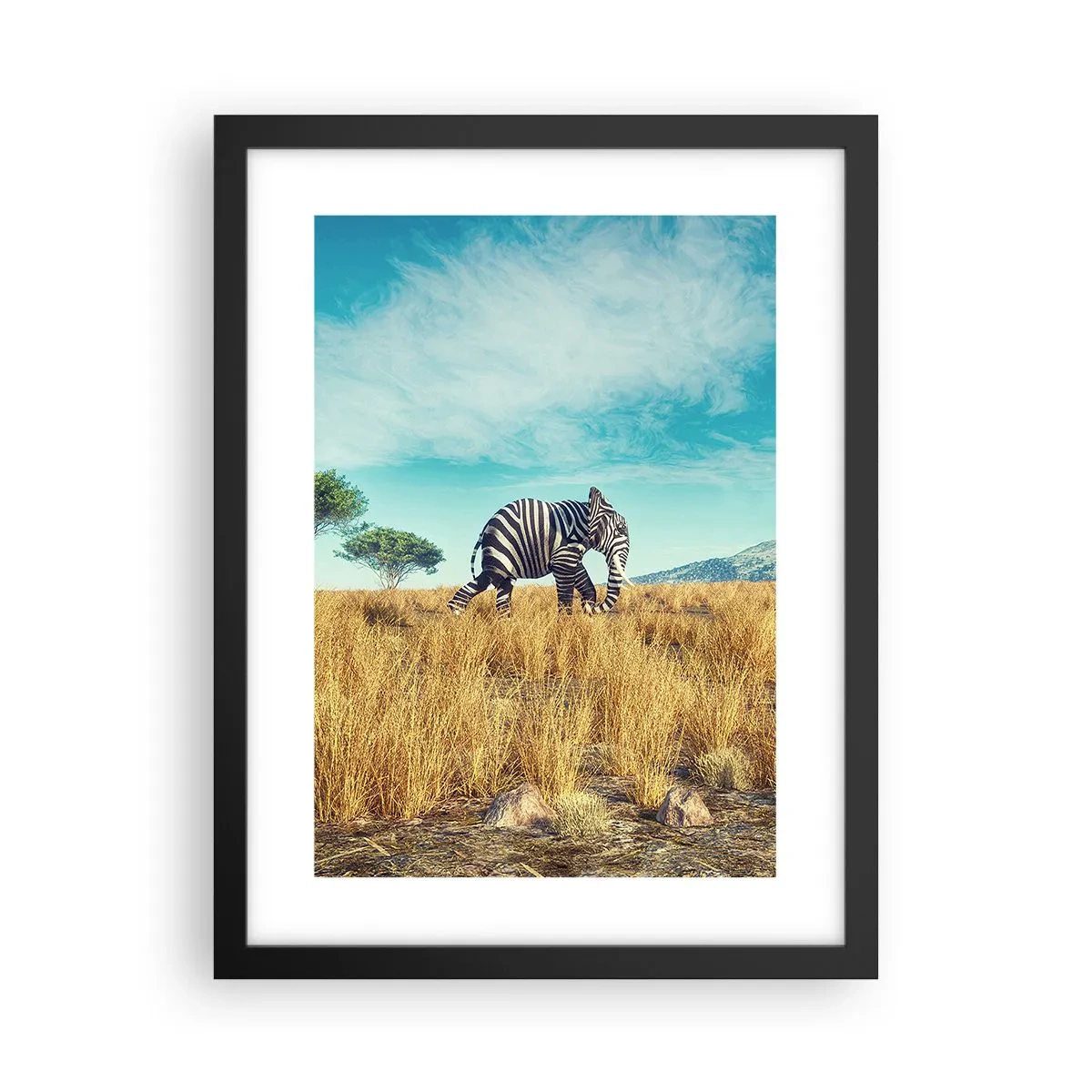 Poster in een zwarte lijst - Grijs is niet meer in de mode - 30x40 cm