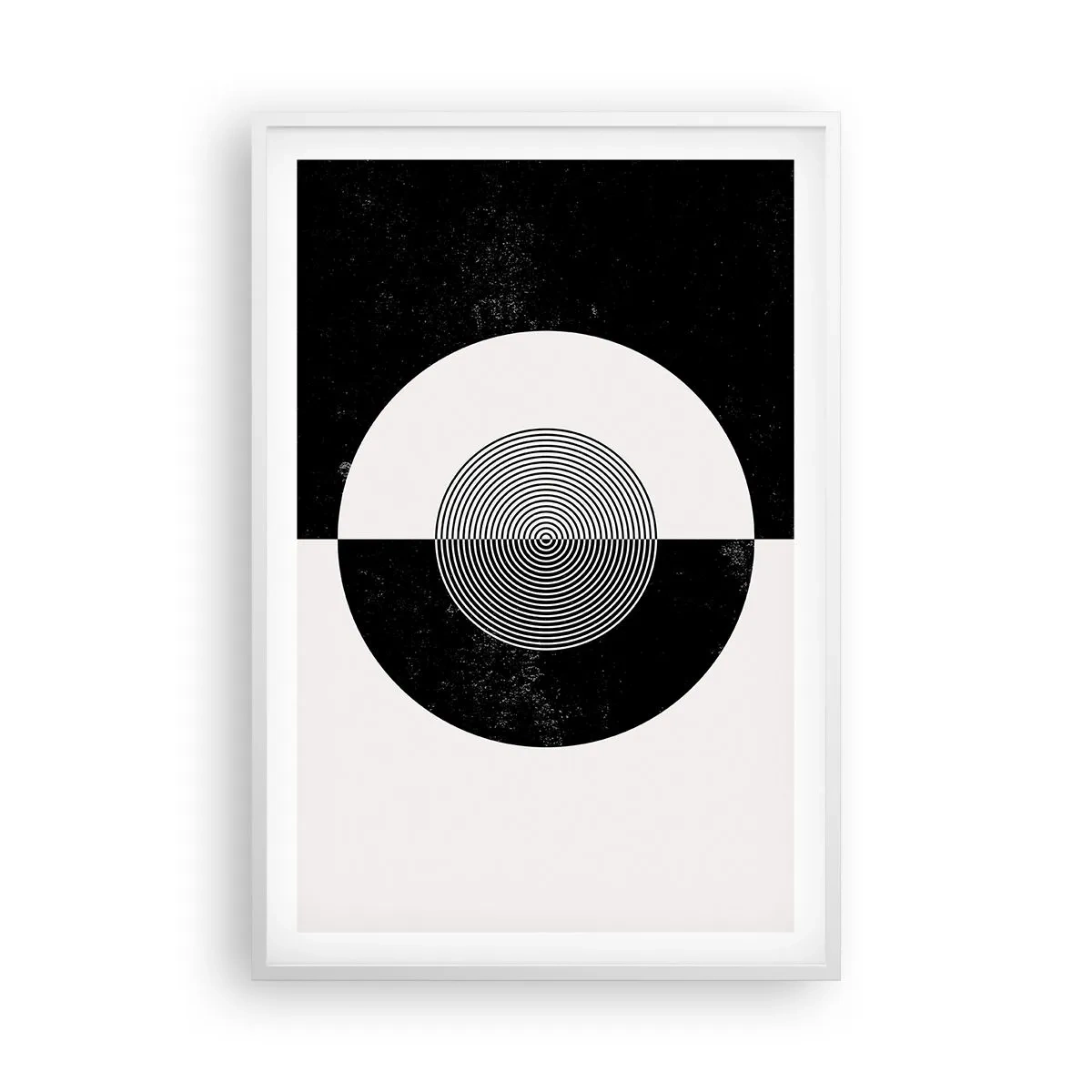 Poster in een witte lijst - Harmonie in zwart-wit - 61x91 cm