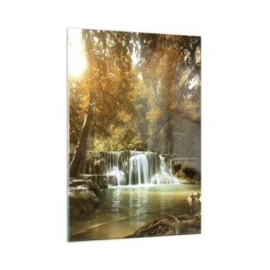 Schilderen op glas - Park cascade - 50x70 cm