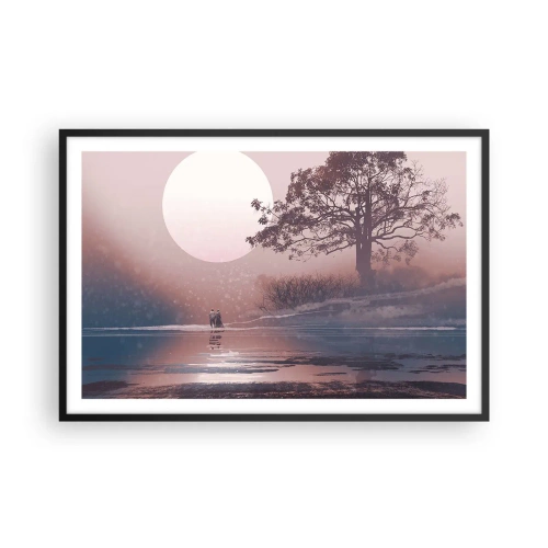 Poster in een zwarte lijst - nacht wonderen - 91x61 cm
