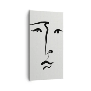 Schilderen op canvas - Portret met één lijn - 65x120 cm