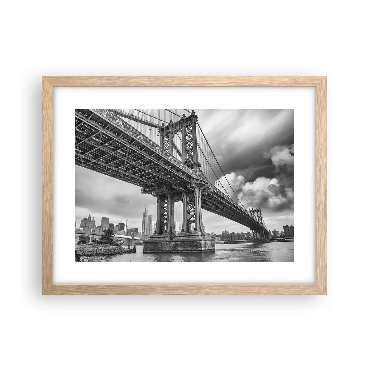 Een poster in een licht eiken lijst - Naar het hart van de stad - 40x30 cm