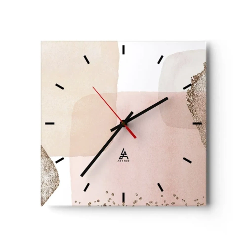 Wandklok - Klok - Een blik door kleur - 30x30 cm
