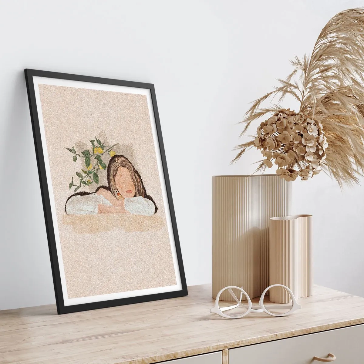 Poster in een zwarte lijst - Zuidelijke schoonheid - 40x50 cm