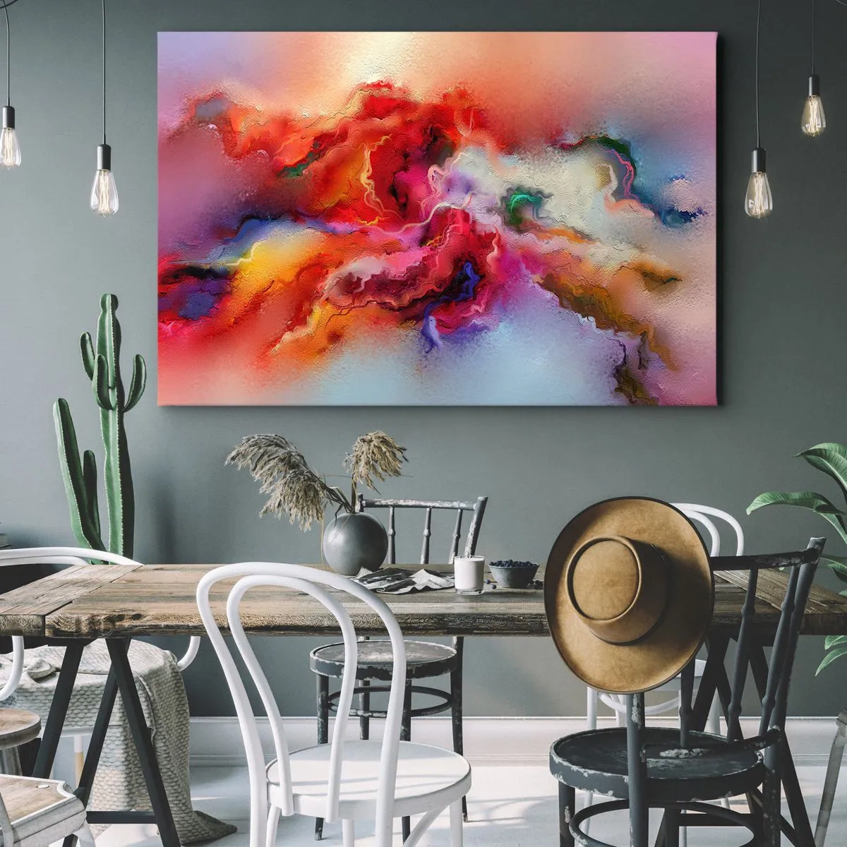 Schilderen op canvas - Hoe vang je dromen - rook - 100x70 cm