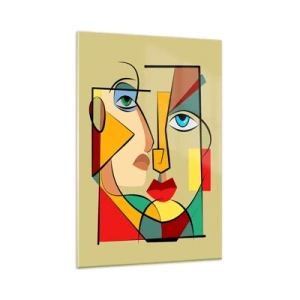 Schilderen op glas - Bij elkaar passend paar - 80x120 cm
