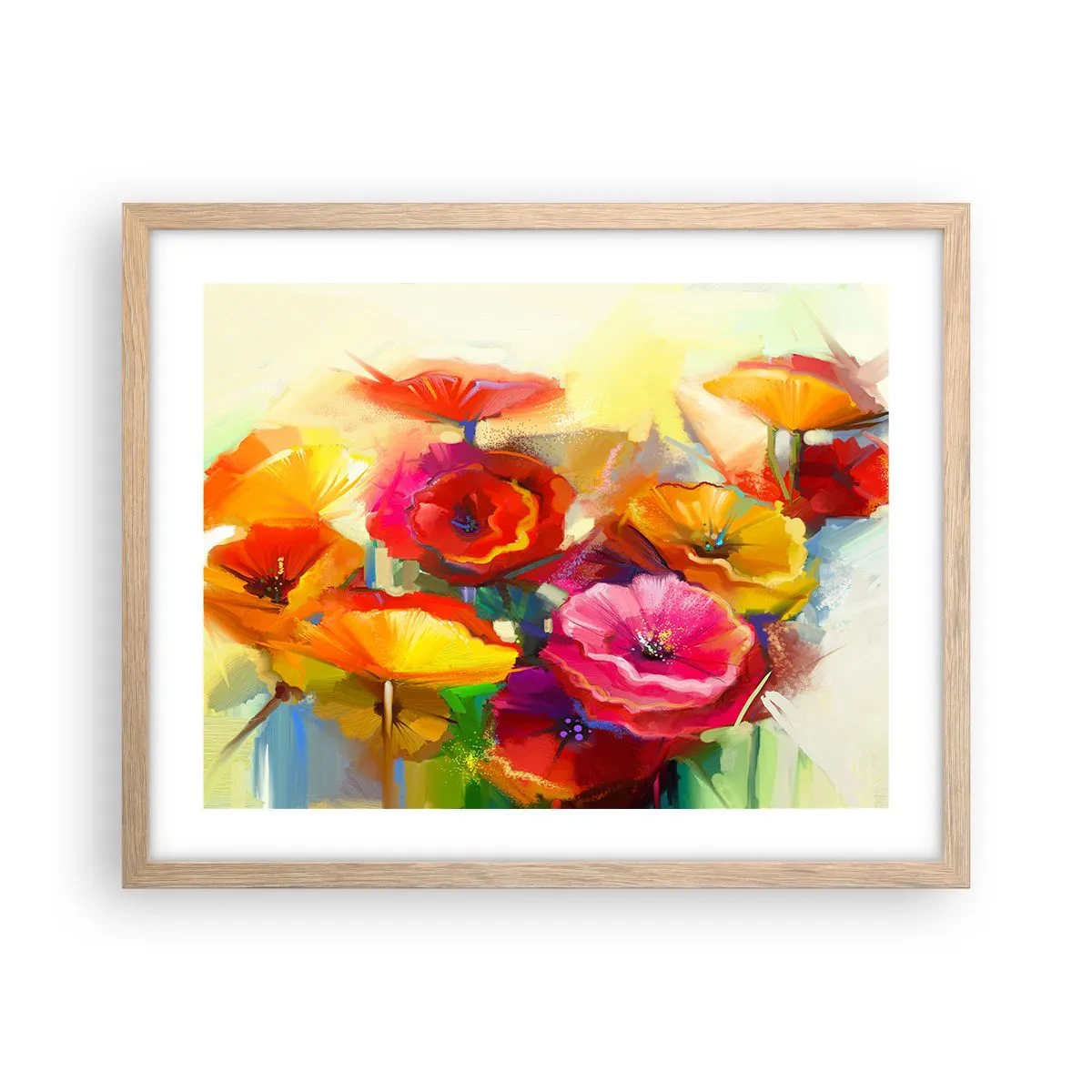 Een poster in een licht eiken lijst - Niet alleen rood - 50x40 cm