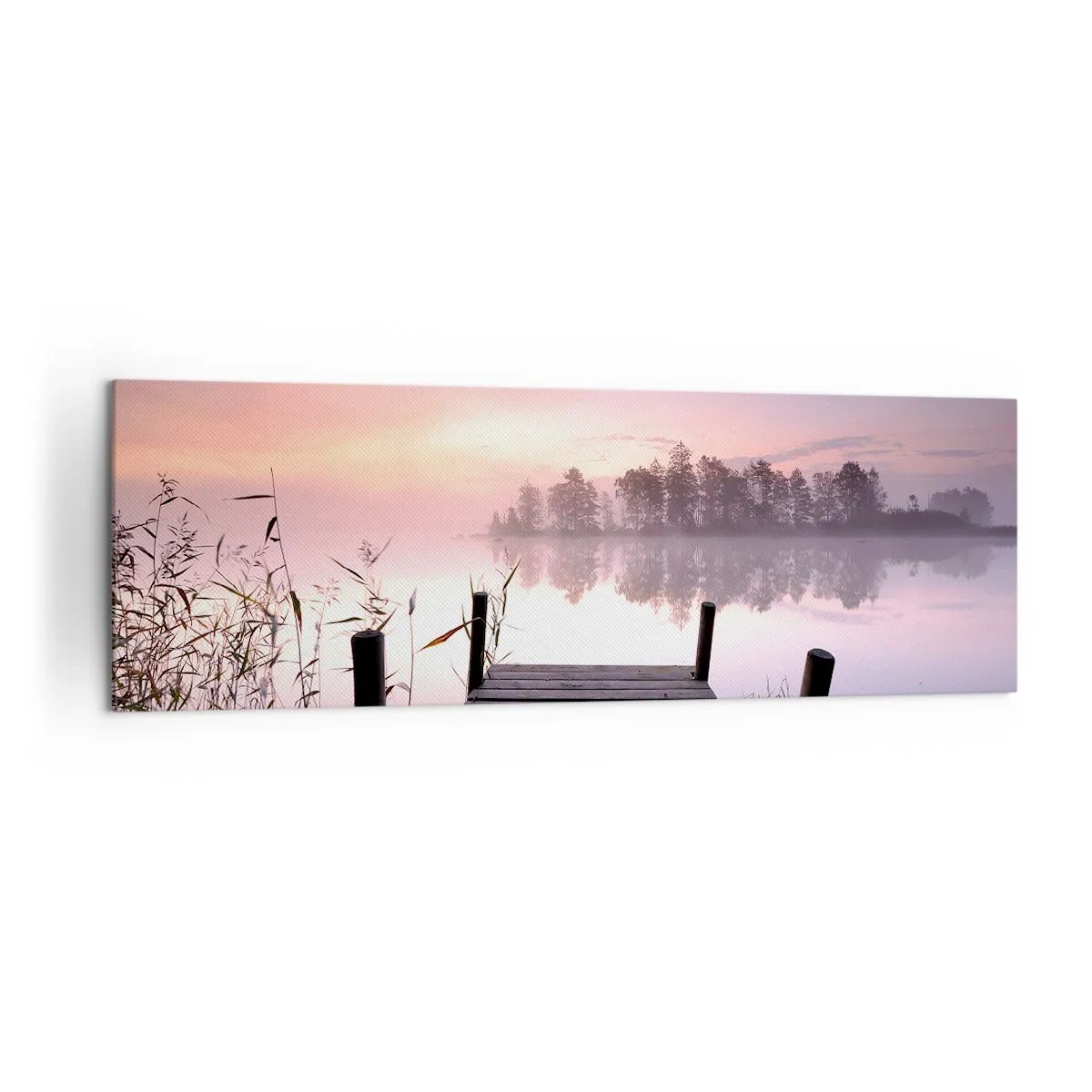 Schilderen op canvas - Van de lila mist... - 160x50 cm