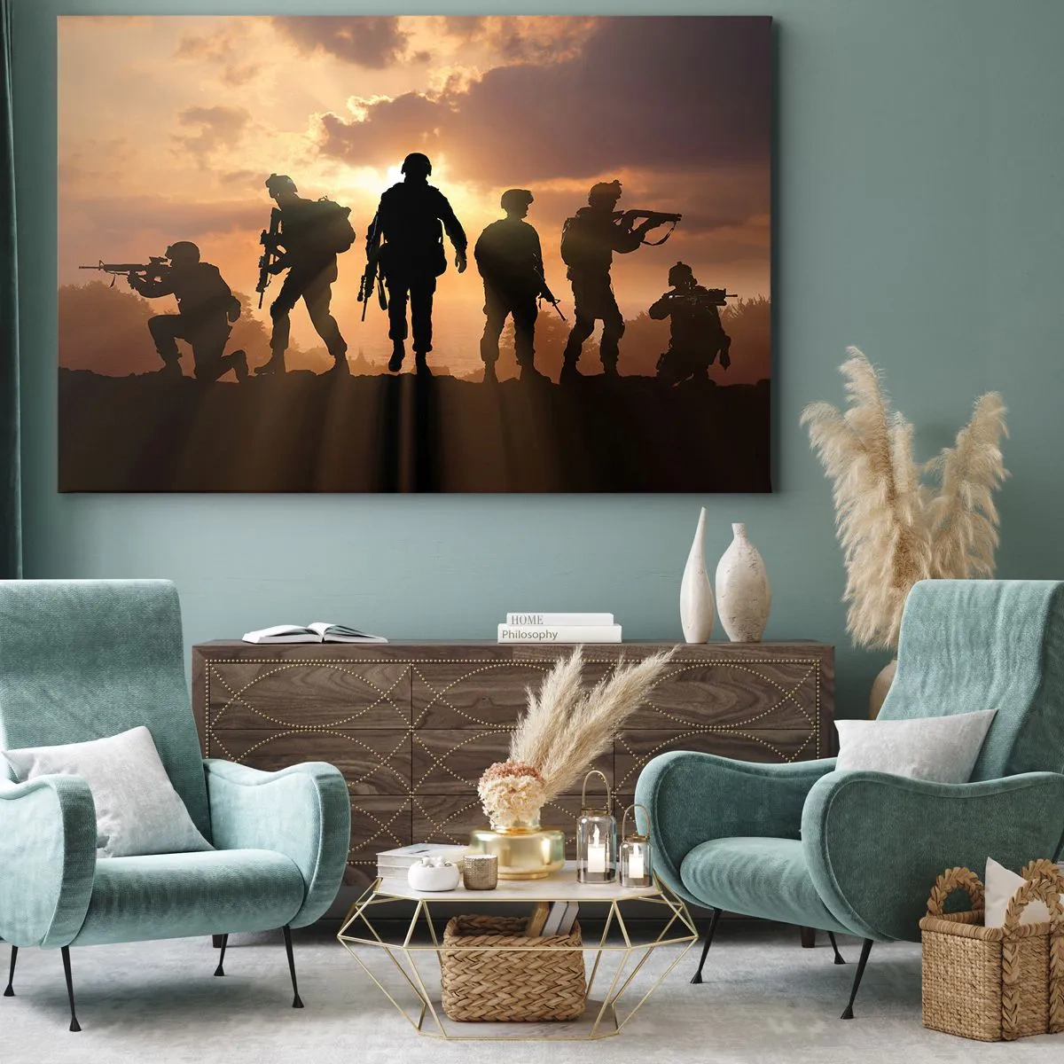 Schilderen op canvas - Brothers in arms - 120x80 cm