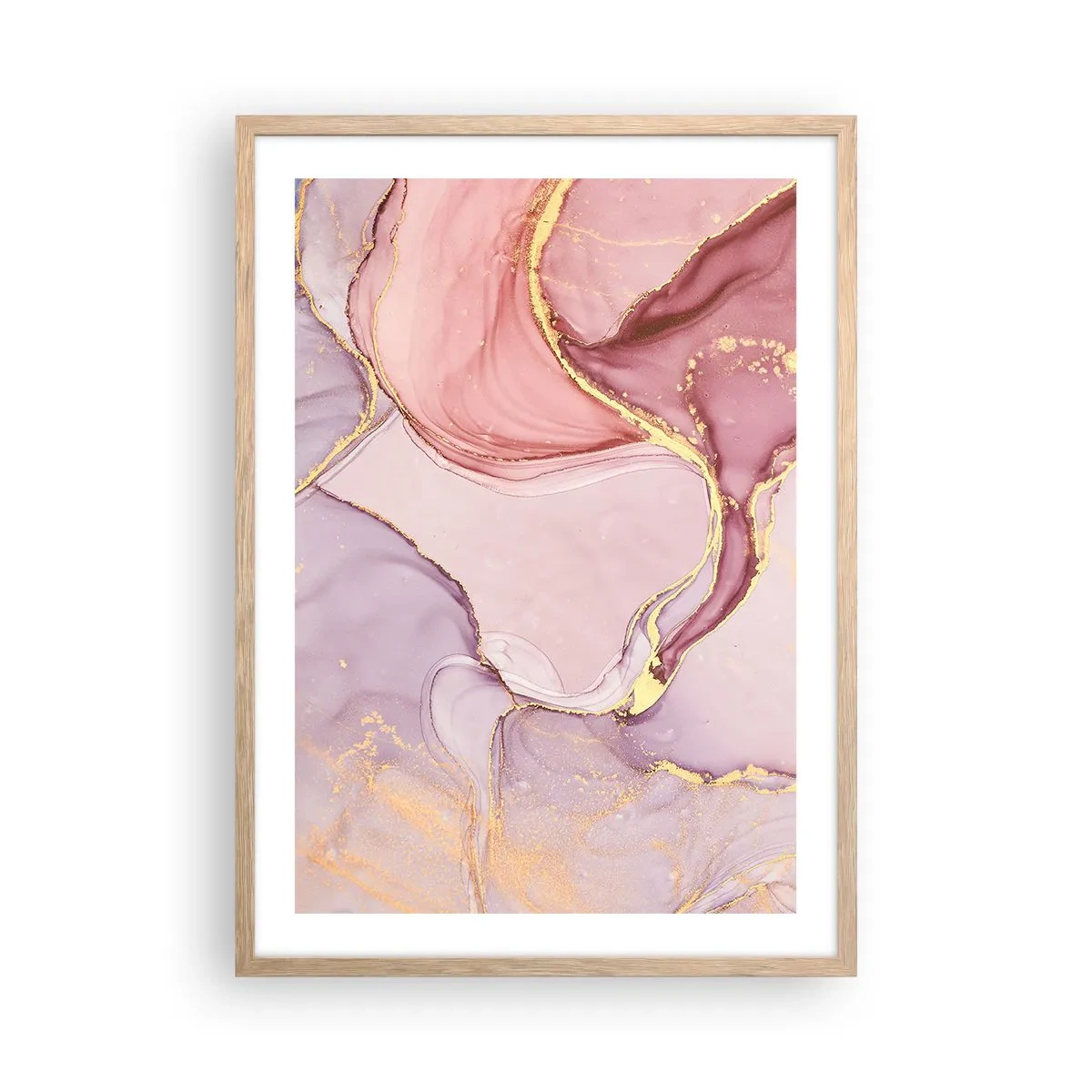 Een poster in een licht eiken lijst - Een streling van kleuren - 50x70 cm