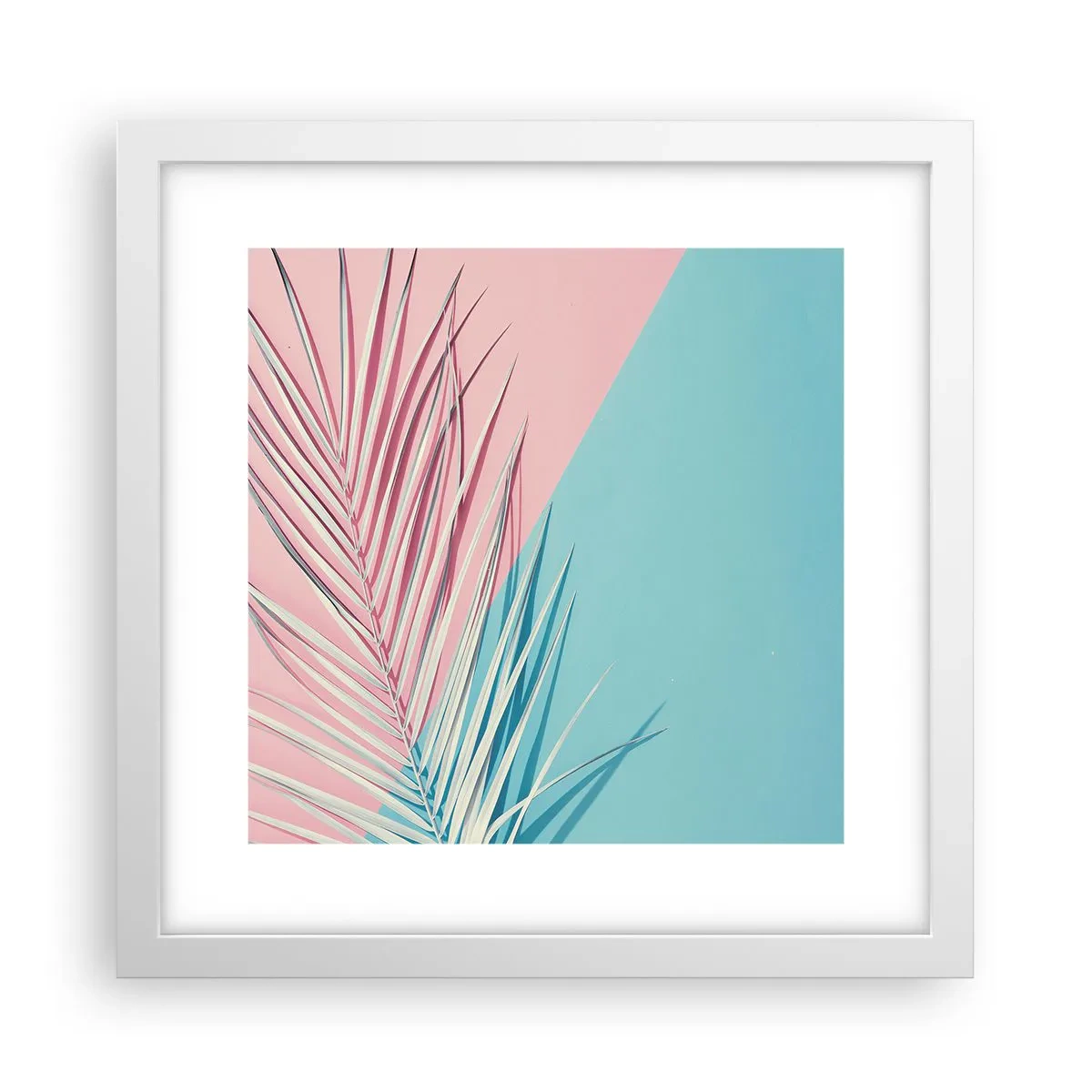 Poster in een witte lijst - Tropische impressie - 30x30 cm